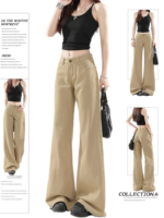 Women Micro Flared Jeans Loose Wide Leg Flared Pants - Image 2