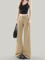 Women Micro Flared Jeans Loose Wide Leg Flared Pants - Image 5